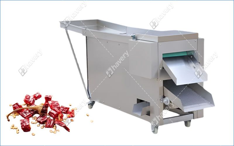dried chili cutting and deseeding machine